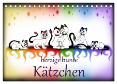 herzige bunte Kätzchen (Tischkalender 2024 DIN A5 quer), CALVENDO Monatskalender