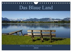 Das Blaue Land - Himmel, Seen und Berge im bayerischen Voralpenland (Wandkalender 2024 DIN A4 quer), CALVENDO Monatskalender - Wermter, Christof