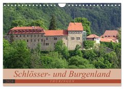 Schlösser- und Burgenland Thüringen (Wandkalender 2024 DIN A4 quer), CALVENDO Monatskalender - Flori0