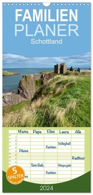 Familienplaner 2024 - Schottland mit 5 Spalten (Wandkalender, 21 x 45 cm) CALVENDO