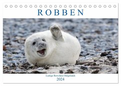 Robben - Lustige Bewohner Helgolands (Tischkalender 2024 DIN A5 quer), CALVENDO Monatskalender - Orth, Egid