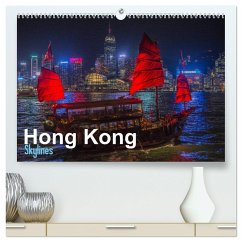 Hong Kong - Skylines (hochwertiger Premium Wandkalender 2024 DIN A2 quer), Kunstdruck in Hochglanz