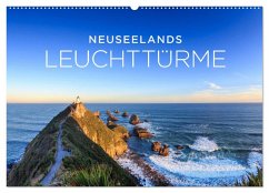 Neuseelands Leuchttürme (Wandkalender 2024 DIN A2 quer), CALVENDO Monatskalender
