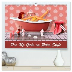 Pin-Up Girls im Retro Style by Mausopardia (hochwertiger Premium Wandkalender 2024 DIN A2 quer), Kunstdruck in Hochglanz