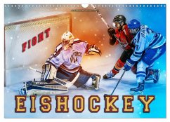 Eishockey - Fight (Wandkalender 2024 DIN A3 quer), CALVENDO Monatskalender