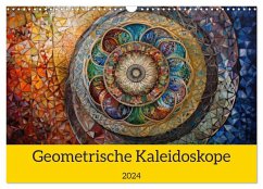 Geometrische Kaleidoskope (Wandkalender 2024 DIN A3 quer), CALVENDO Monatskalender