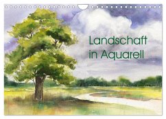 Landschaft in Aquarell (Wandkalender 2024 DIN A4 quer), CALVENDO Monatskalender