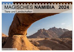 Magisches Namibia - Tiere und Landschaften (Tischkalender 2024 DIN A5 quer), CALVENDO Monatskalender