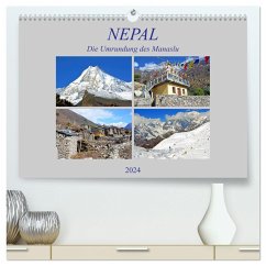 NEPAL, die Umrundung des Manaslu (hochwertiger Premium Wandkalender 2024 DIN A2 quer), Kunstdruck in Hochglanz