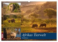 Afrikas Tierwelt: Nashörner (Wandkalender 2024 DIN A2 quer), CALVENDO Monatskalender