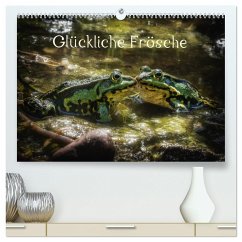 Glückliche Frösche (hochwertiger Premium Wandkalender 2024 DIN A2 quer), Kunstdruck in Hochglanz