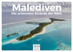 Malediven - Die schönsten Strände der Welt. (Tischkalender 2024 DIN A5 quer), CALVENDO Monatskalender