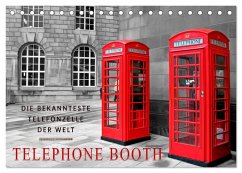 Die bekannteste Telefonzelle der Welt - Telephone Booth (Tischkalender 2024 DIN A5 quer), CALVENDO Monatskalender