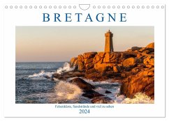 Bretagne - Felsenküste, Sandstrände und viel zu sehen (Wandkalender 2024 DIN A4 quer), CALVENDO Monatskalender