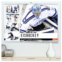 Eishockey. Dynamik, Athletik und Präzision! (hochwertiger Premium Wandkalender 2024 DIN A2 quer), Kunstdruck in Hochglanz