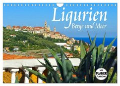 Ligurien - Berge und Meer (Wandkalender 2024 DIN A4 quer), CALVENDO Monatskalender - LianeM
