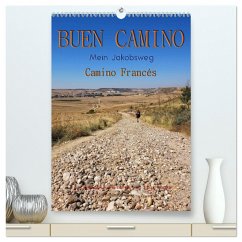 Buen Camino - Mein Jakobsweg - Camino Francés (hochwertiger Premium Wandkalender 2024 DIN A2 hoch), Kunstdruck in Hochglanz