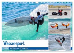 Wassersport - Meer und Strand (Wandkalender 2024 DIN A3 quer), CALVENDO Monatskalender - Falke, Manuela