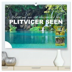 Erlebe mit mir die Wasserwelt der Plitvicer Seen (hochwertiger Premium Wandkalender 2024 DIN A2 quer), Kunstdruck in Hochglanz