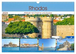 Rhodos - Altstadt mit Charme und Zauber (Wandkalender 2024 DIN A3 quer), CALVENDO Monatskalender - Schwarze, Nina