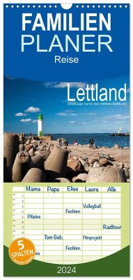 Familienplaner 2024 - Lettland - Streifzüge durch das mittlere Baltikum mit 5 Spalten (Wandkalender, 21 x 45 cm) CALVENDO