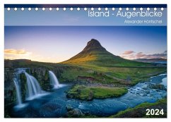 Island - Augenblicke 2024 (Tischkalender 2024 DIN A5 quer), CALVENDO Monatskalender