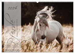 Pferde - Spiegel deiner Seele (Wandkalender 2024 DIN A2 quer), CALVENDO Monatskalender