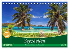 Seychellen ¿ Traumstrände im Paradies (Tischkalender 2024 DIN A5 quer), CALVENDO Monatskalender - Rosyk, Patrick