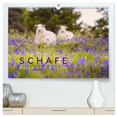Schafe - Weich und wollig (hochwertiger Premium Wandkalender 2024 DIN A2 quer), Kunstdruck in Hochglanz