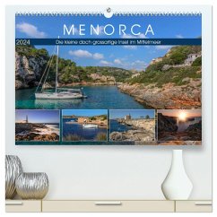 Menorca, die kleine doch grossartige Insel im Mittelmeer (hochwertiger Premium Wandkalender 2024 DIN A2 quer), Kunstdruck in Hochglanz