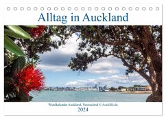 Wandkalender Auckland 2024 DIN A4 Quer (Tischkalender 2024 DIN A5 quer), CALVENDO Monatskalender