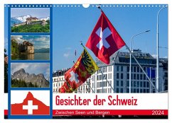 Gesichter der Schweiz, Zwischen Seen und Bergen (Wandkalender 2024 DIN A3 quer), CALVENDO Monatskalender - Gaymard, Alain
