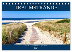 Traumstrände an Deutschlands Küsten (Tischkalender 2024 DIN A5 quer), CALVENDO Monatskalender