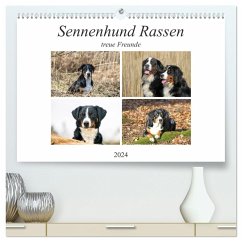 Sennenhund Rassen (hochwertiger Premium Wandkalender 2024 DIN A2 quer), Kunstdruck in Hochglanz - Schnellewelten