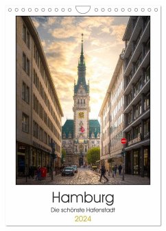 Hamburg - Die schönste Hafenstadt (Wandkalender 2024 DIN A4 hoch), CALVENDO Monatskalender