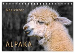 Alpaka Gesichter (Tischkalender 2024 DIN A5 quer), CALVENDO Monatskalender