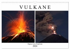 Vulkane - Magma, Lava, Eruptionen (Wandkalender 2024 DIN A3 quer), CALVENDO Monatskalender