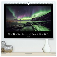 Nordlichtkalender (hochwertiger Premium Wandkalender 2024 DIN A2 quer), Kunstdruck in Hochglanz