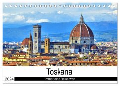Toskana - Immer eine Reise wert (Tischkalender 2024 DIN A5 quer), CALVENDO Monatskalender - Berger, Andreas