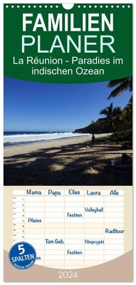 Familienplaner 2024 - La Réunion - Paradies im indischen Ozean mit 5 Spalten (Wandkalender, 21 x 45 cm) CALVENDO