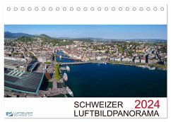 Schweizer Luftbildpanorama 2024 (Tischkalender 2024 DIN A5 quer), CALVENDO Monatskalender - Schellenberg, André Rühle, Luftbildkalender.ch, Roman