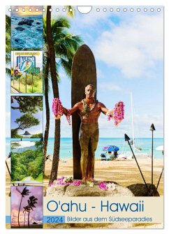 O'ahu - Hawaii, Bilder aus dem Südseeparadies (Wandkalender 2024 DIN A4 hoch), CALVENDO Monatskalender - Müller, Christian