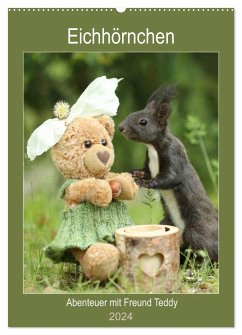 Eichhörnchen - Abenteuer mit Freund Teddy (Wandkalender 2024 DIN A2 hoch), CALVENDO Monatskalender - Cerny, Birgit