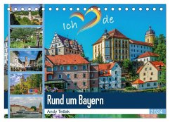 Rund um Bayern (Tischkalender 2024 DIN A5 quer), CALVENDO Monatskalender - Tetlak, Andy
