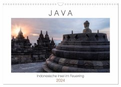 Java, Indonesische Insel im Feuerring (Wandkalender 2024 DIN A3 quer), CALVENDO Monatskalender