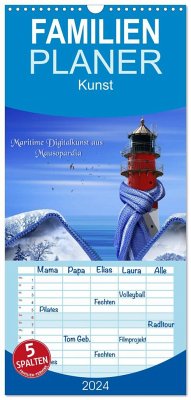Familienplaner 2024 - Maritime Digitalkunst aus Mausopardia mit 5 Spalten (Wandkalender, 21 x 45 cm) CALVENDO