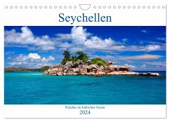 Seychellen - Paradies im Indischen Ozean (Wandkalender 2024 DIN A4 quer), CALVENDO Monatskalender - Amler, Thomas