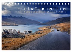 Färöer Inseln - Raue Landschaften im Atlantik (Tischkalender 2024 DIN A5 quer), CALVENDO Monatskalender