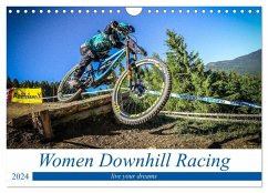 Women Downhill Racing (Wandkalender 2024 DIN A4 quer), CALVENDO Monatskalender