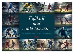 Fußball und coole Sprüche (Wandkalender 2024 DIN A2 quer), CALVENDO Monatskalender - Meutzner, Dirk